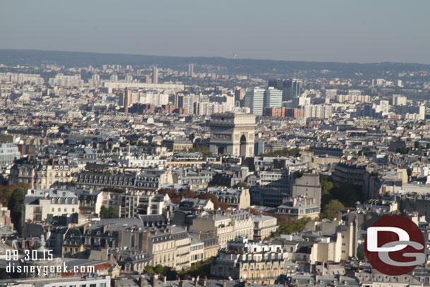 Back to where we started with a view of the Arc de Triomphe