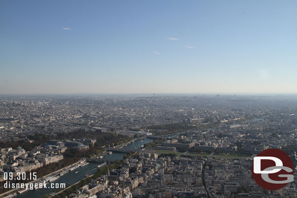 The view from the top looking down the Seine