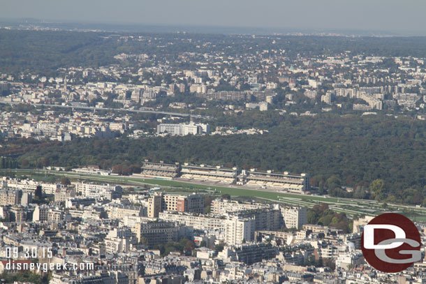 A race track in the distance