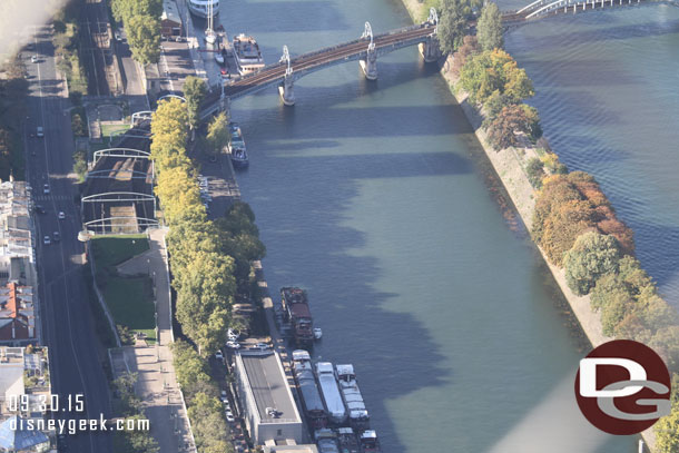 A train line crossing the Seine