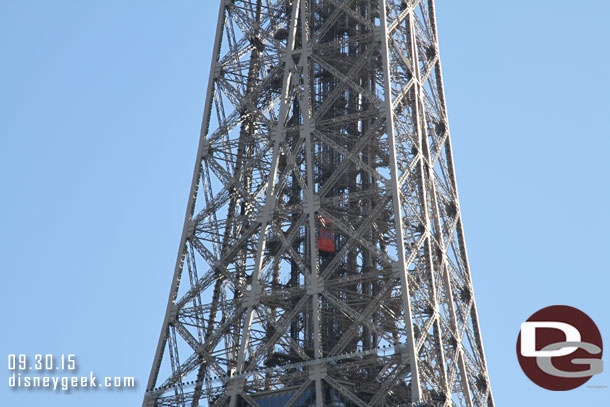 A lift heading to the top.