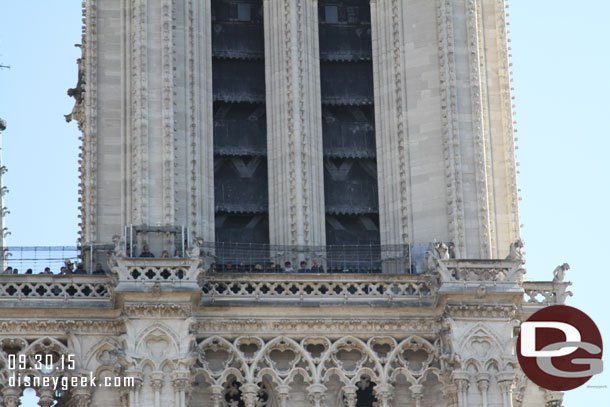 The base of the Bell tower is 43m  off the ground.