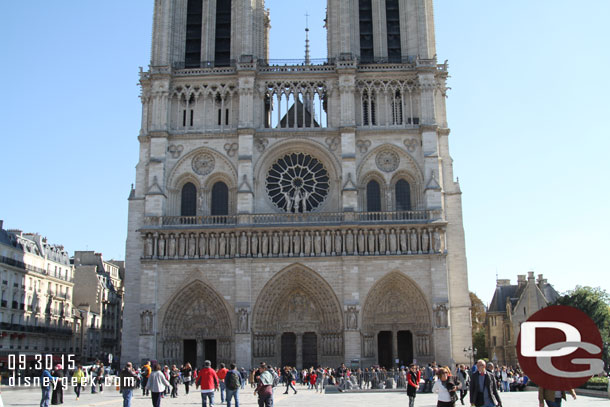 The West Facade, it took nearly 50 years to build just this face.  Construction started in 1200 and the North Tower was completed in 1240 and the South in 1250.