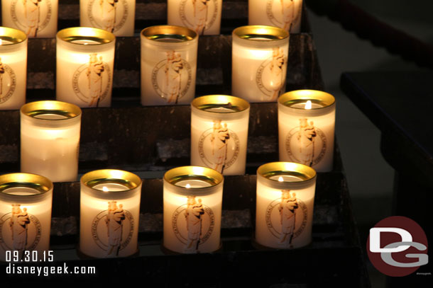 More candles that can be purchased and lit.