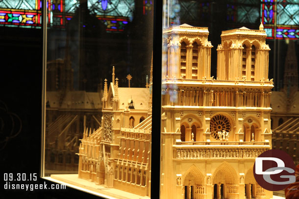 There were a series of models and pictures showing the construction and growth of the cathedral