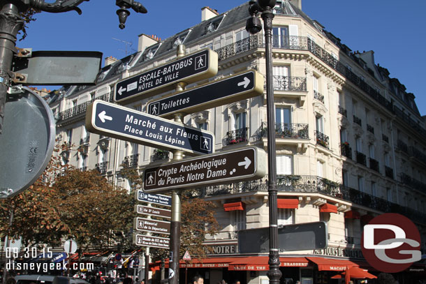 After visiting Notre Dame we set off to find the Metro station at Hotel de Ville.. 