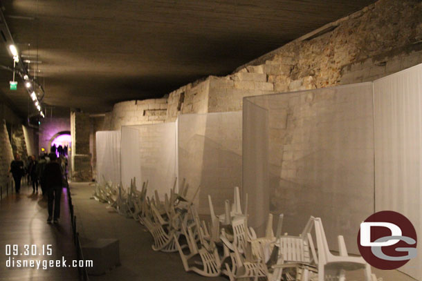 Seems there was some event.. or maybe just a plastic chair exhibit.. in any case it was odd and no signage.  Odd the chairs were just tossed about.