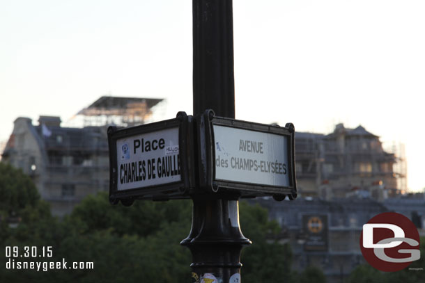 I was standing on the corner of Avenue des Champs-Elysees and Place Charles De Gaulle