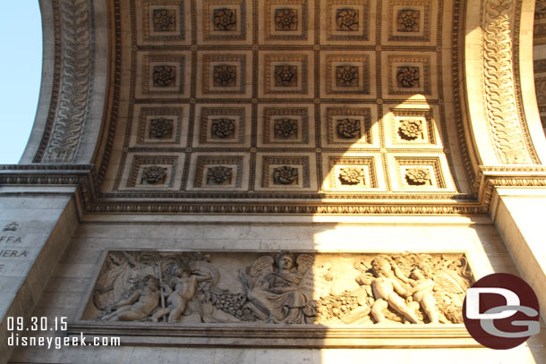 Looking up into the arc