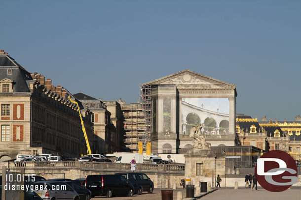 The wing on the left was being renovated.