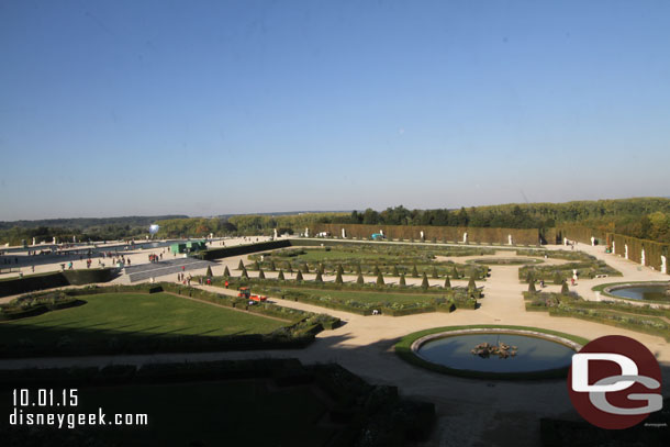 A look out the window at the gardens.  We visit them in the afternoon.