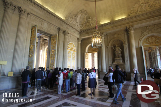 We went upstairs and ran into tour groups there.. this was the group trying to look into the chapel (same one we saw from the ground floor with no crowd).