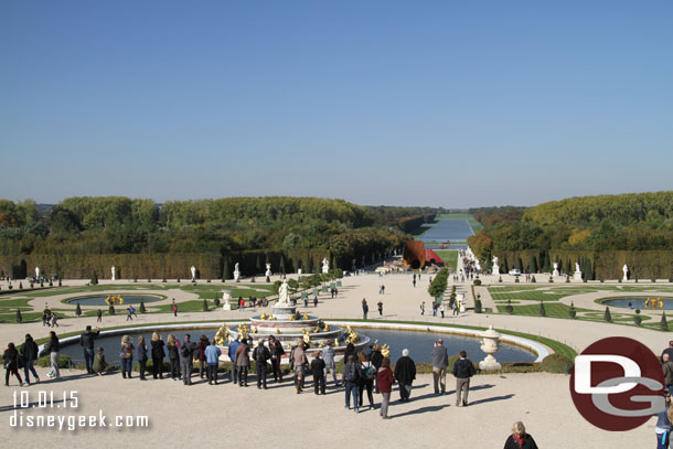 Looking out toward the Green Carpet and Grand Canal beyond it.