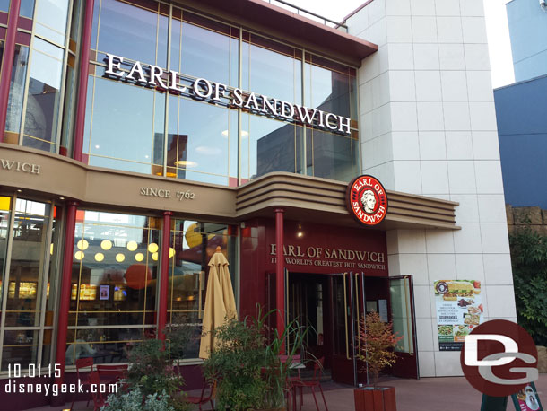 Some in the group were curious about the Earl of Sandwich menu so we took a peak in there.