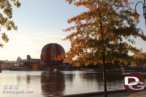 A peaceful evening as we strolled around Lake Disney