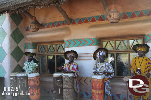 As I made my way toward Adventureland I heard drumming and found this group near the Restaurant Hakuna Matata