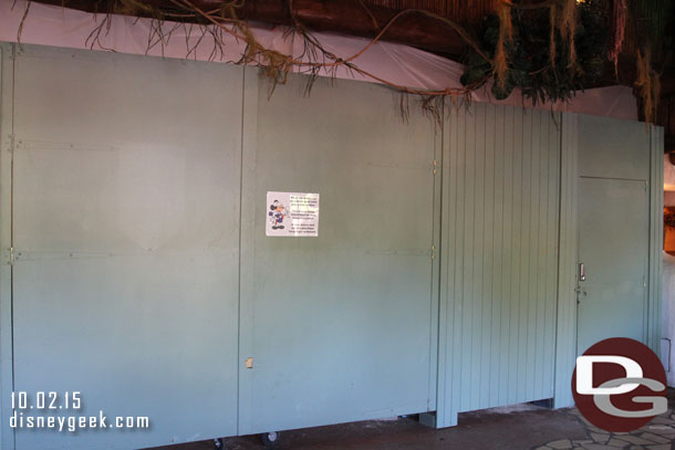 Half of the registers were behind a wall being renovated.