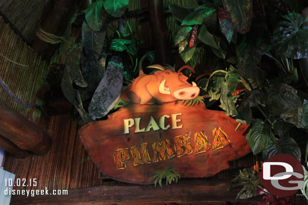 The other side was was Place Pumbaa