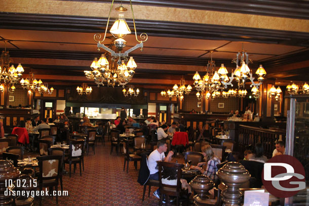 A look inside.  The center portion had a handful of tables filled.  The outer wings were more empty.