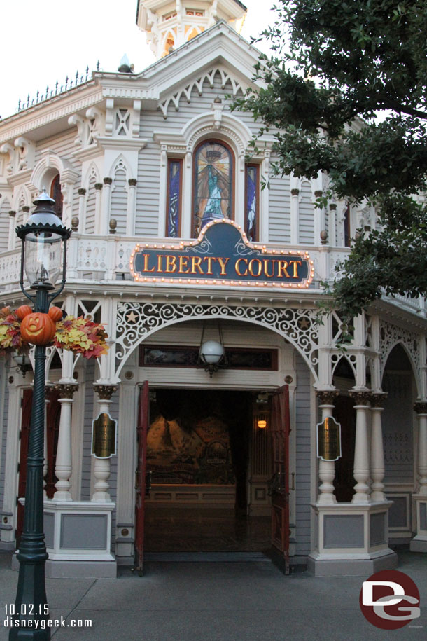 Liberty Court is the center street entrance to the arcade.