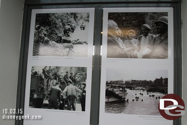 On the walls of the station were some pictures of the landing.