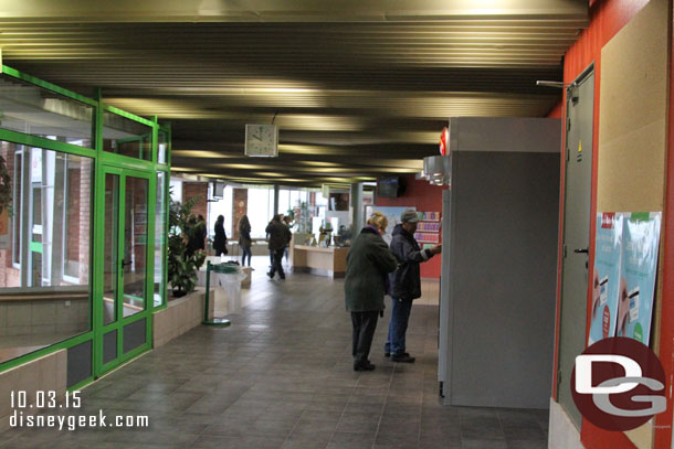 Passing through the Caen train station looking for our tour group.