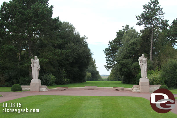 At the far end of the cemetery are two symbolic statues of Italian Baveno granite.