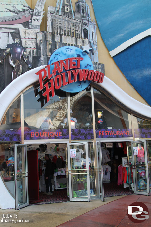 The Planet Hollywood store.  