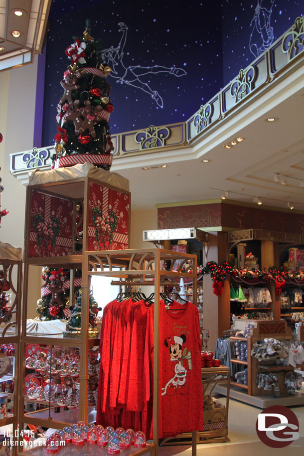 A large section of Christmas items.  Not much in the way of Halloween merchandise.