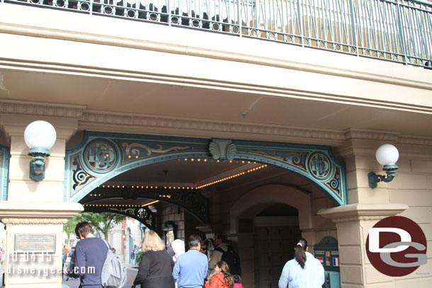 I noticed they did not have the plaque over the archways as you enter the park instead it is on one of the columns..