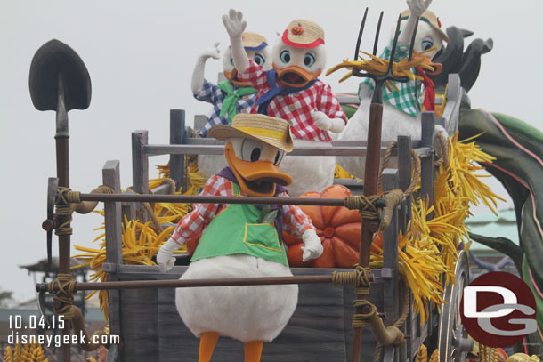 Donald onboard the first float.