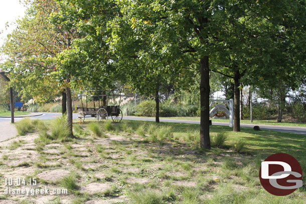 Looking back toward the main road and entrance.