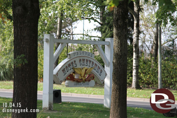 The sign along the road.