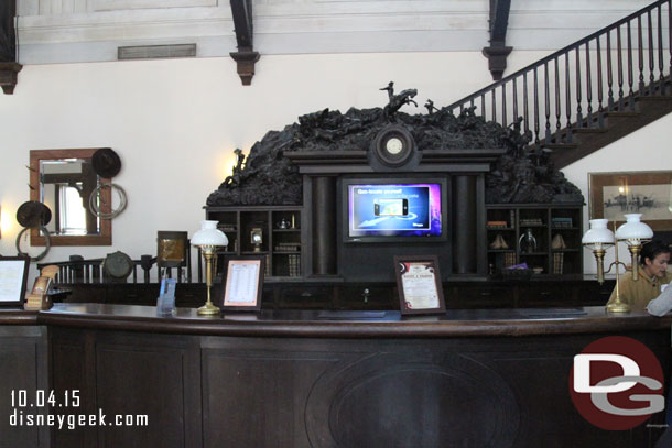 The concierge desk.