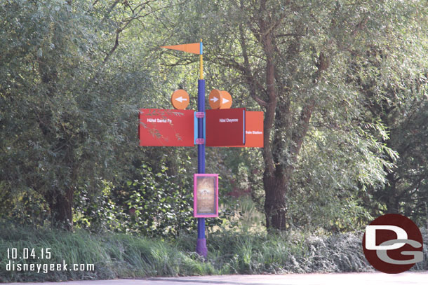 Directional signage as you near the Rio Grande