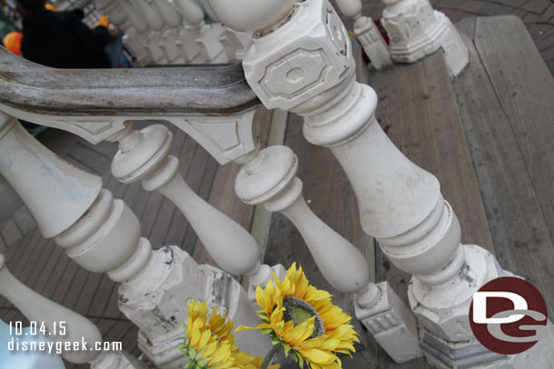 A closer look at the Town Square band stand.