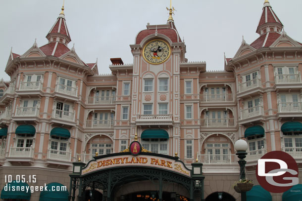 Arriving at Disneyland Park.