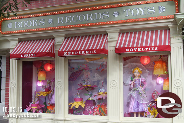 Some of the windows on Main Street USA