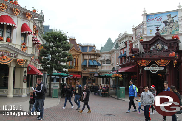 Making my way up Main Street.