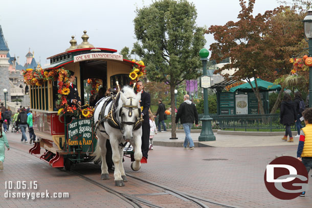 The horse-drawn streetcar making the rounds.