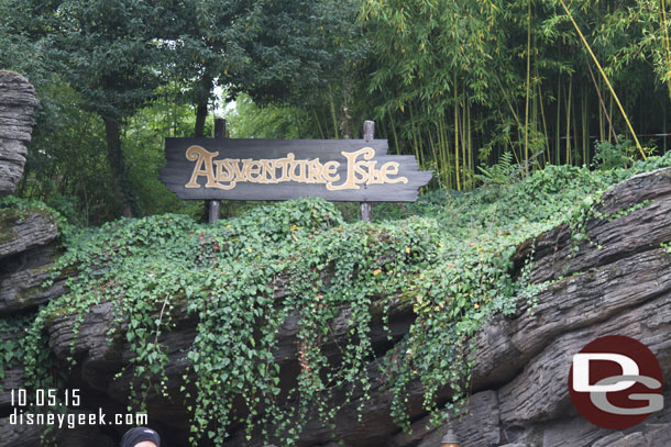 Entering Adventure Isle