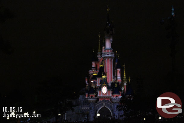 During the post show they project on the castle.