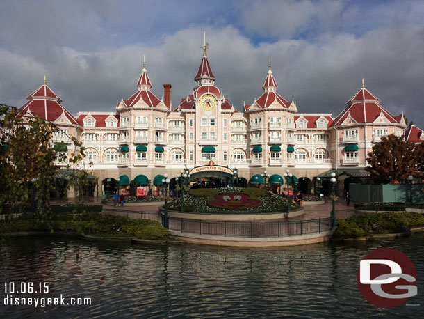 The Disneyland Hotel this morning.