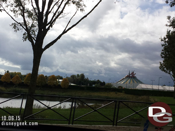 On the road to the airport just before 1pm.  We drop around the park.  Here is Discoveryland.