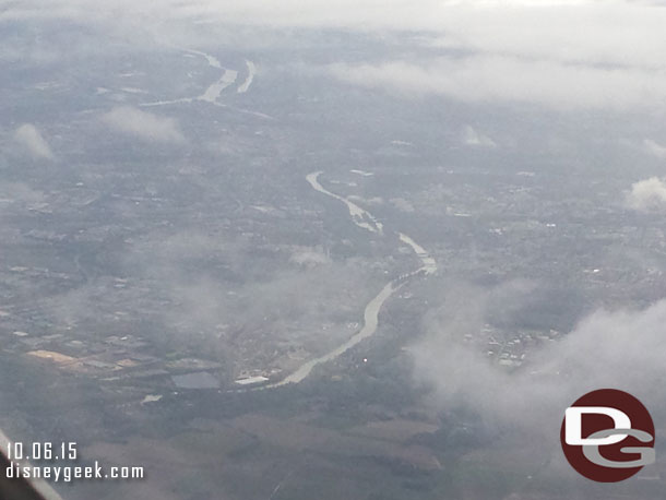 A last look down on France before the cloud cover obscured everything.