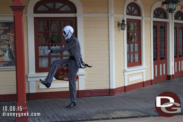 Jack Skellington walking by.