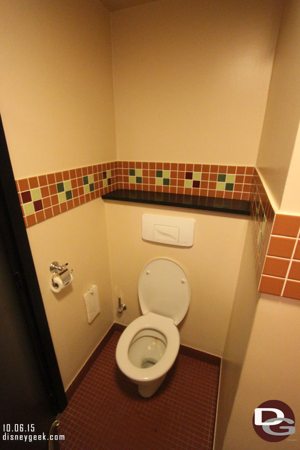 The toilet area.