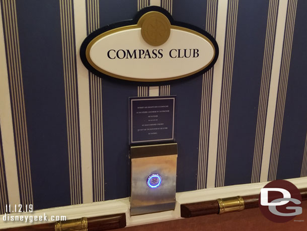 Compass Club signs by the elevators, but no keycard was required to reach the floor.  The floor looked like any other hotel floor.