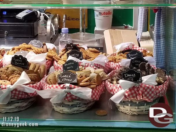 A look at some of the treats available at the marketplaces set up in the Disney Village as part of the Marche De Noel (Christmas Market).