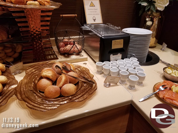 The final section on the far left as you looked at the buffet is where the breads and pastries were